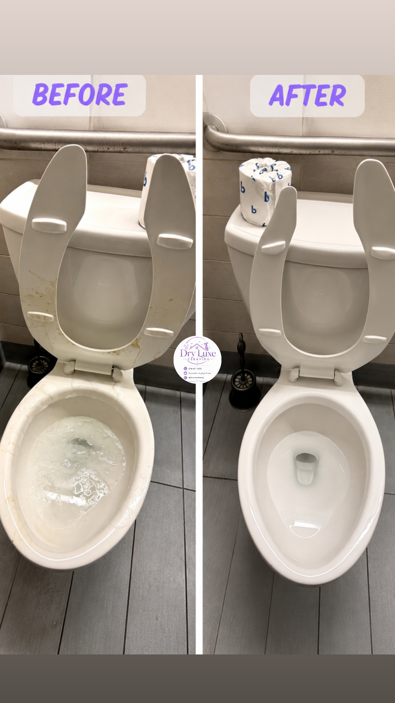 β¨ Toilet Deep Cleaning β Before & After