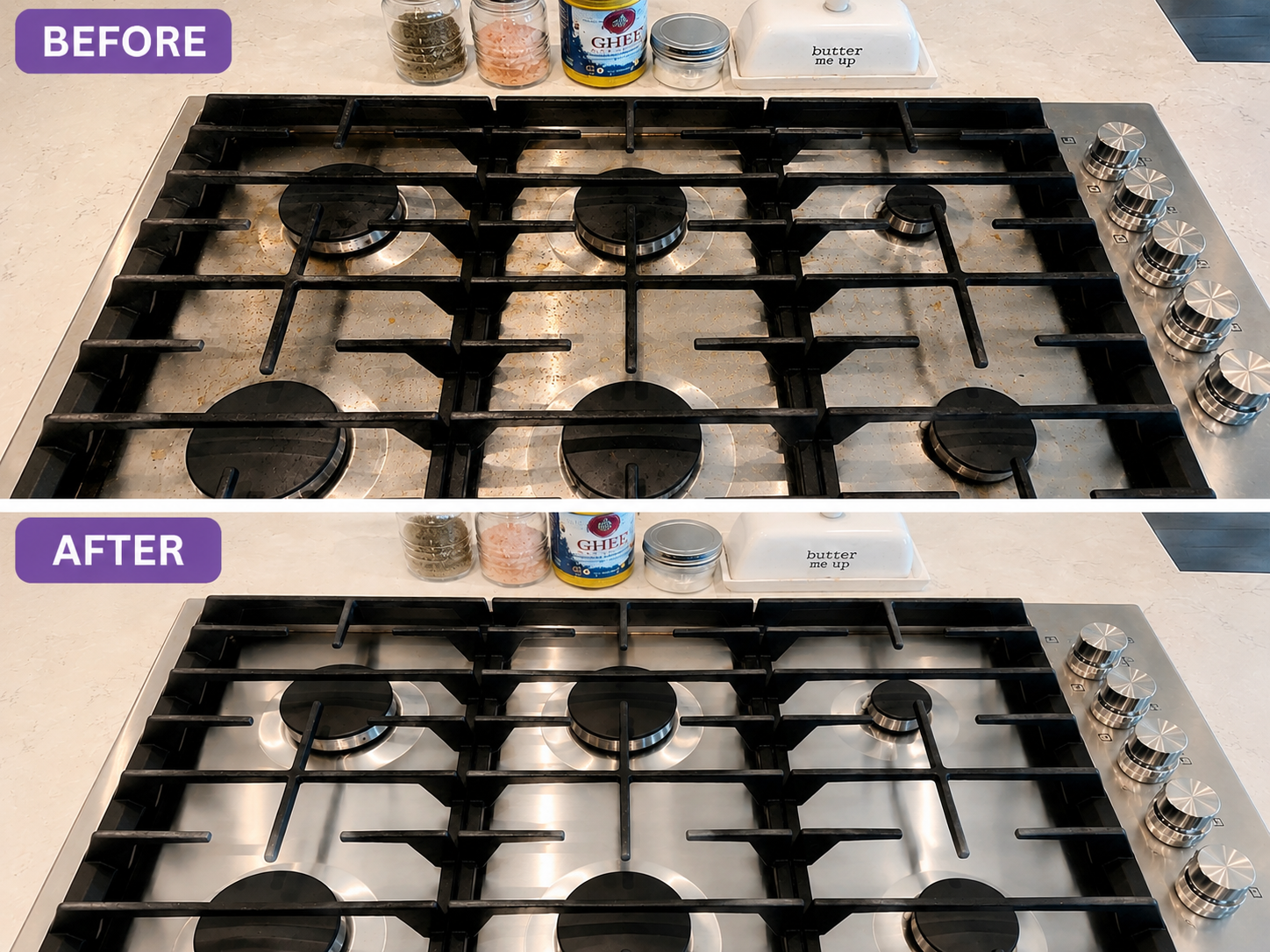 β¨ Stovetop Deep Cleaning β Before & After